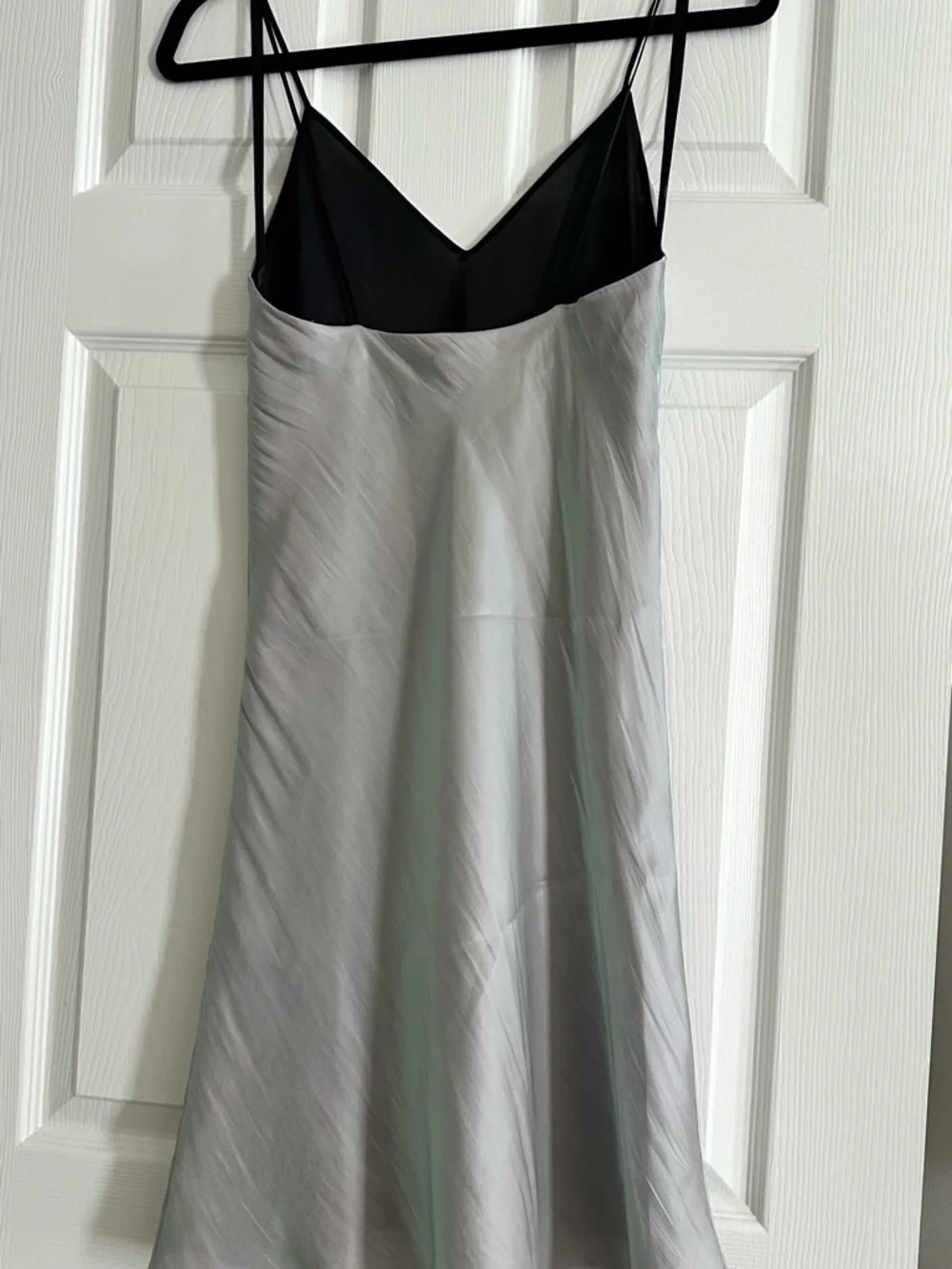 Rag & Bone Astrid Satin Slip Dress in Iridescent Silver Grey size 0 XS - Picture 4 of 5